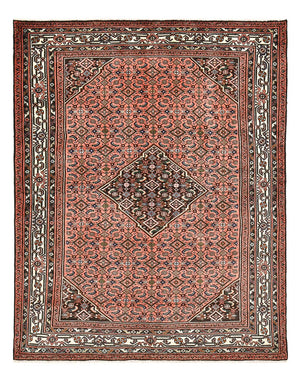 Alfombra persa - Nómada - 198 x 155 cm - rojo claro