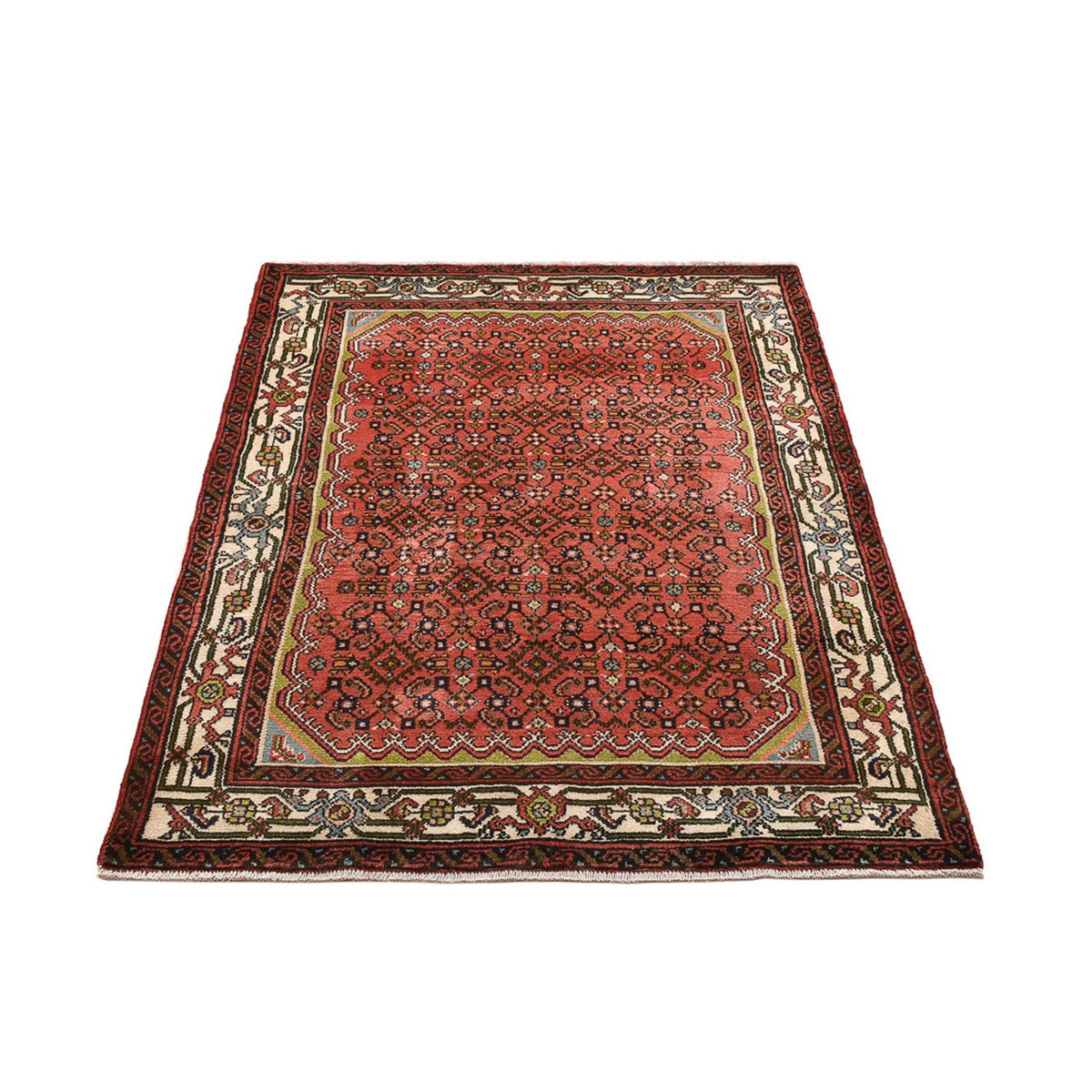 Alfombra persa - Nómada - 148 x 108 cm - rojo claro