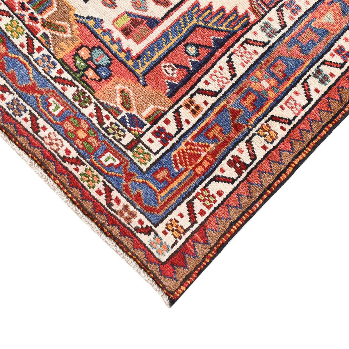 Alfombra persa - Nómada - 126 x 93 cm - multicolor