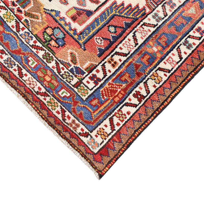 Alfombra persa - Nómada - 126 x 93 cm - multicolor