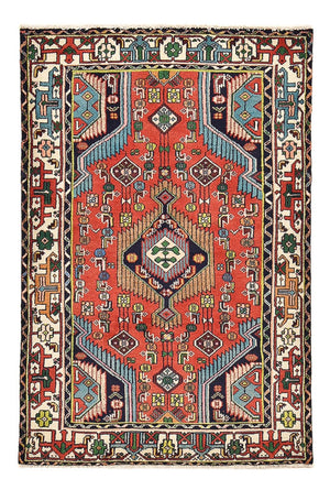 Alfombra persa - Nómada - 145 x 96 cm - rojo