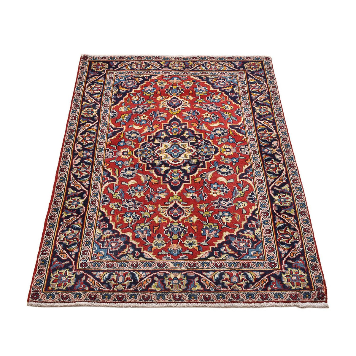 Alfombra persa - Keshan - 143 x 93 cm - rojo