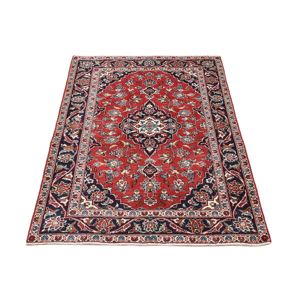 Alfombra persa - Keshan - 144 x 96 cm - rojo