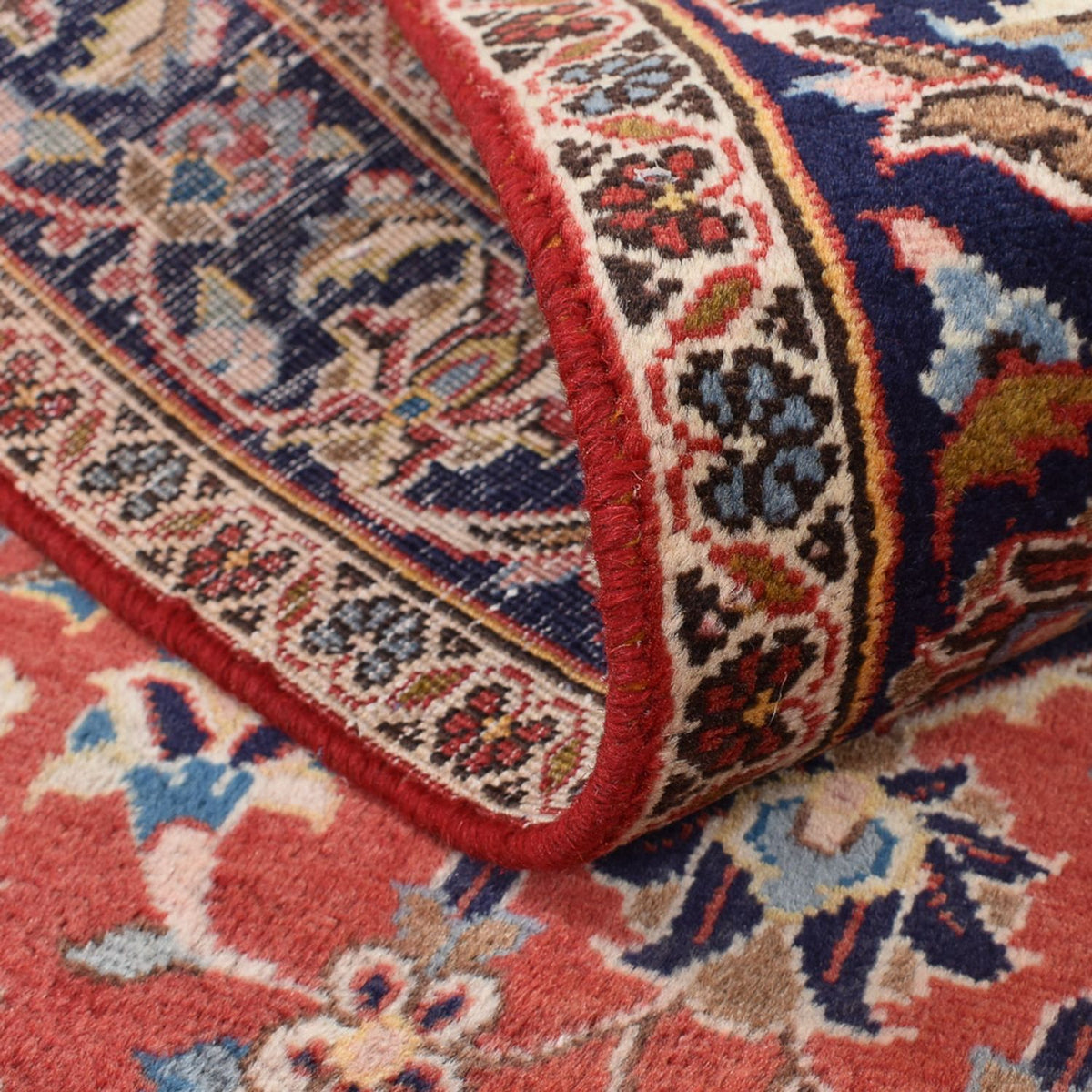 Alfombra persa - Keshan - 147 x 98 cm - rojo