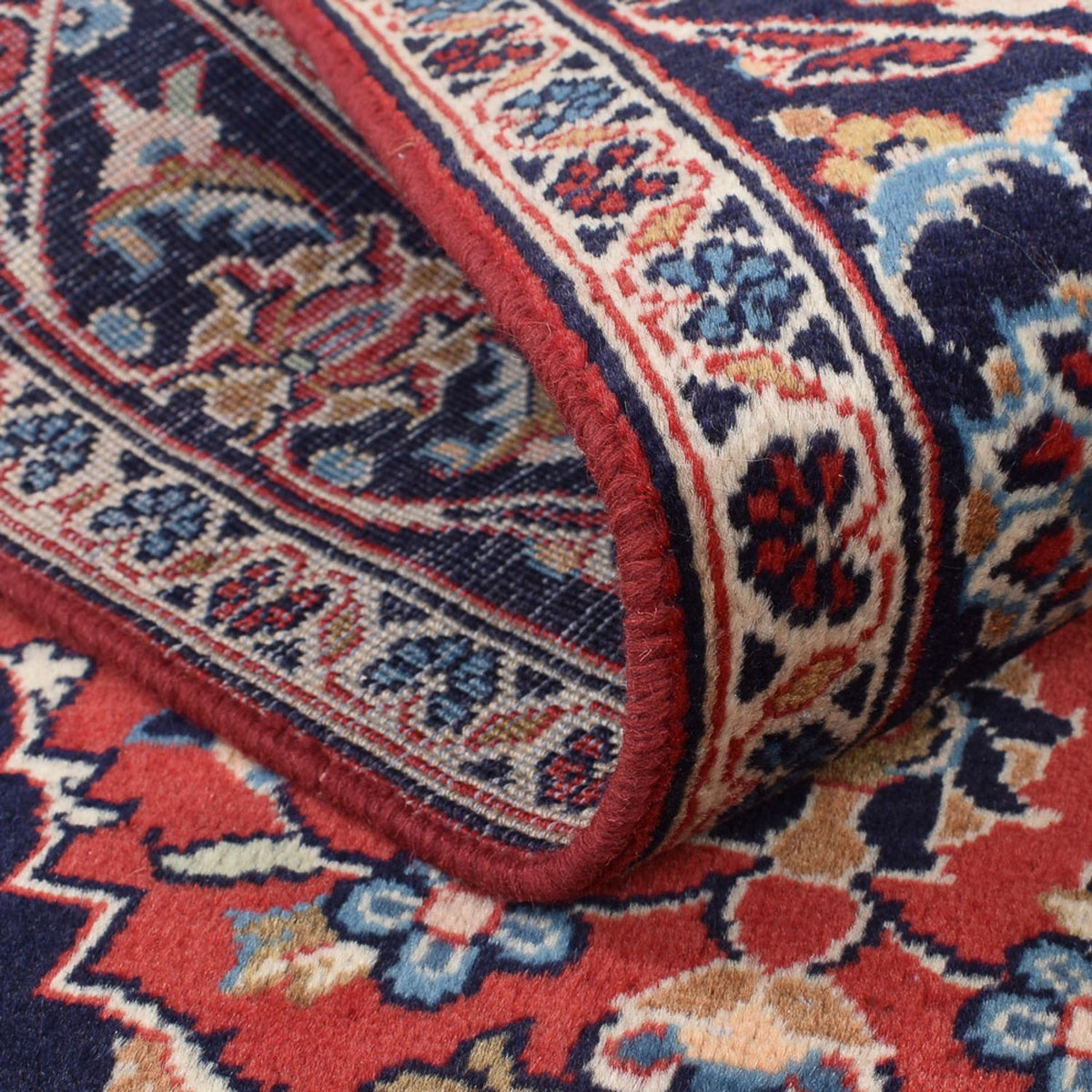 Alfombra persa - Keshan - 150 x 98 cm - rojo