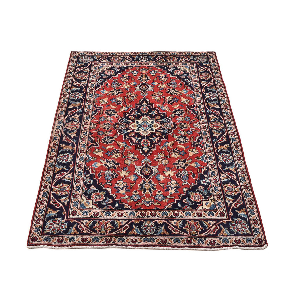 Alfombra persa - Keshan - 150 x 98 cm - rojo