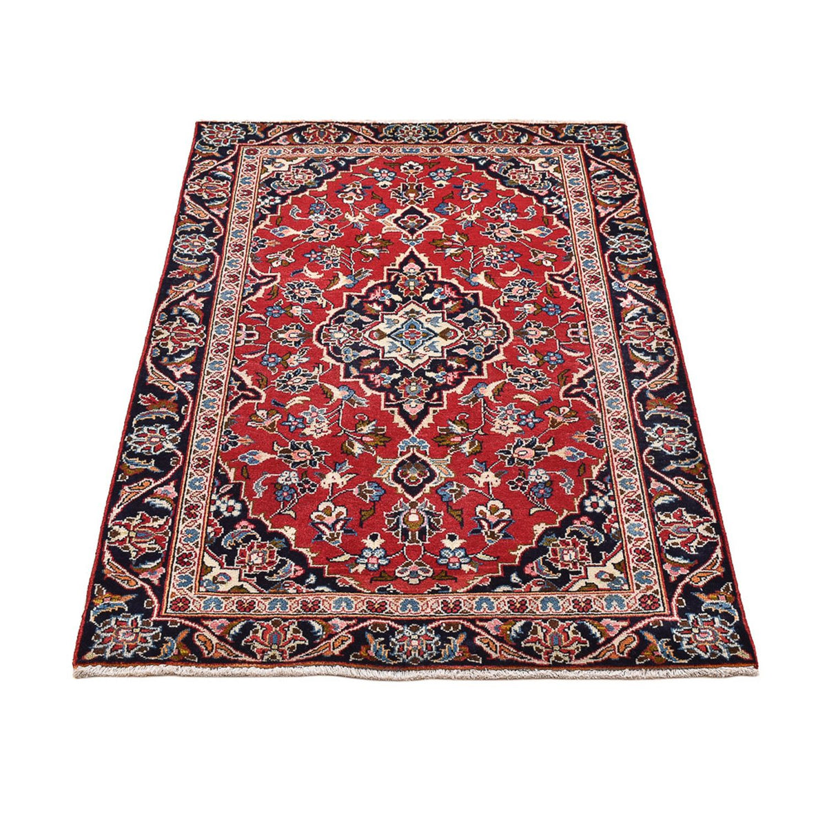 Alfombra persa - Keshan - 142 x 90 cm - rojo