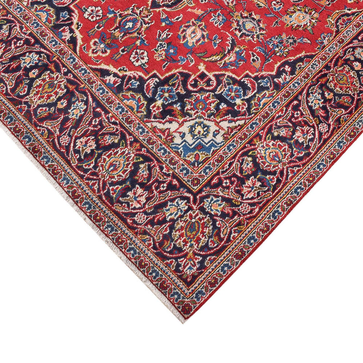 Alfombra persa - Keshan - 220 x 138 cm - rojo