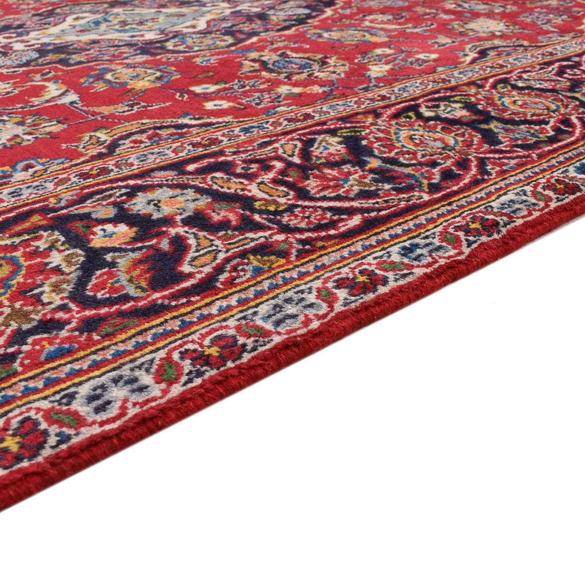 Alfombra persa - Keshan - 220 x 138 cm - rojo