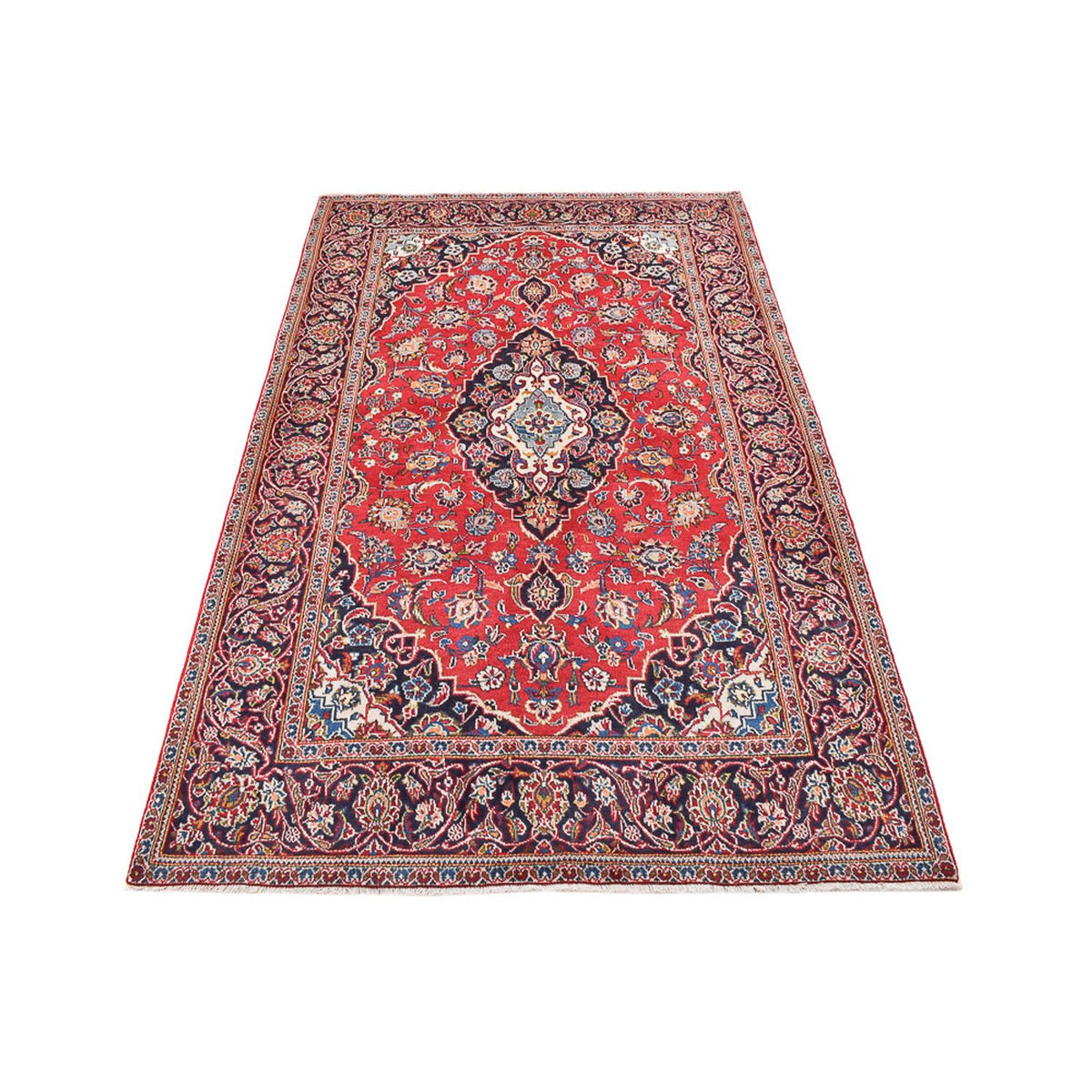 Alfombra persa - Keshan - 220 x 138 cm - rojo