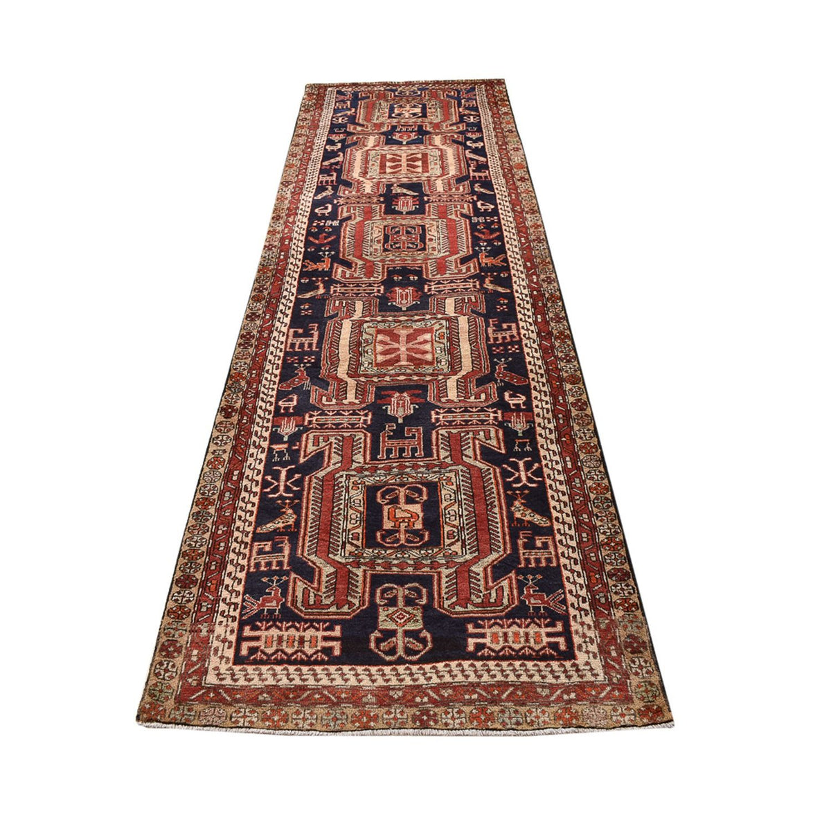 Alfombra de pasillo Alfombra persa - Nómada - 325 x 100 cm - rojo claro
