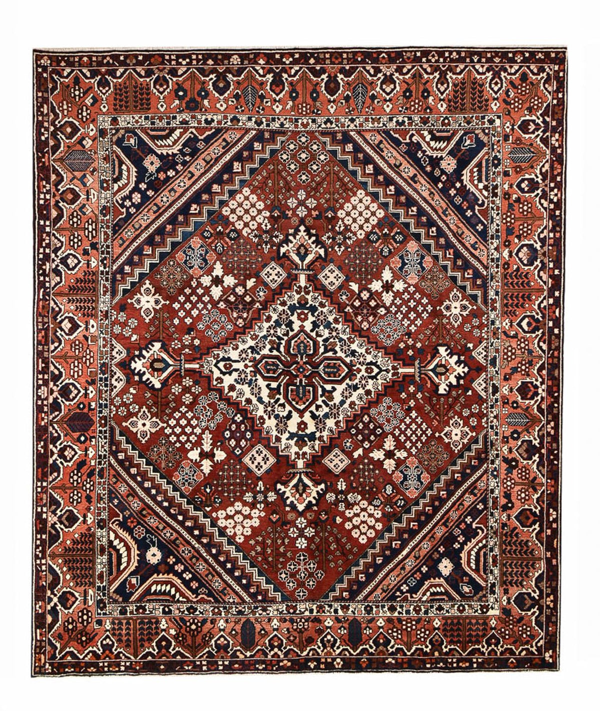 Alfombra persa - Nómada forma especial - 369 x 312 cm - rojo oscuro