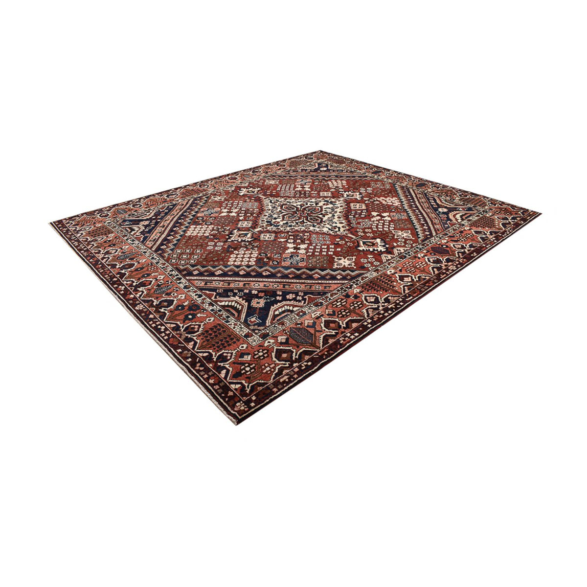 Alfombra persa - Nómada forma especial - 369 x 312 cm - rojo oscuro