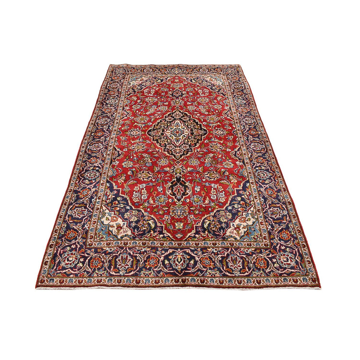 Alfombra persa - Keshan - 260 x 148 cm - rojo