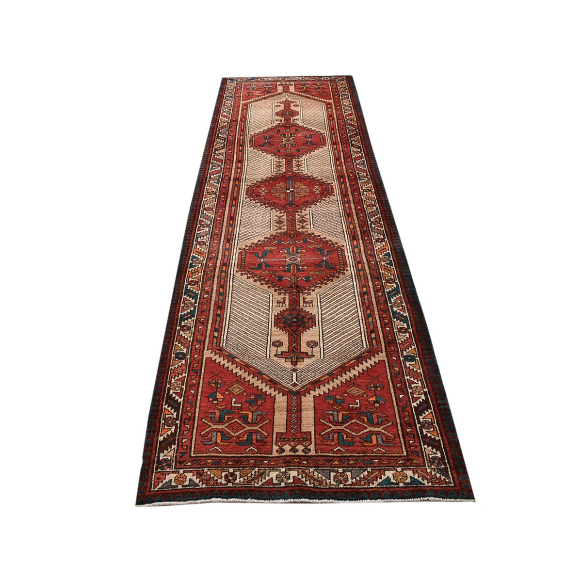 Alfombra de pasillo Alfombra persa - Nómada - 332 x 100 cm - rojo