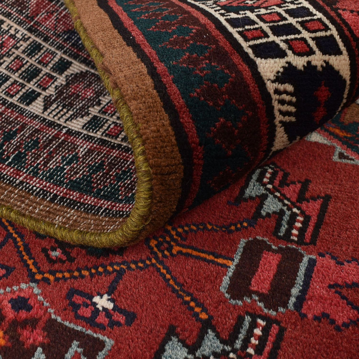 Alfombra de pasillo Alfombra persa - Nómada - 220 x 100 cm - rojo