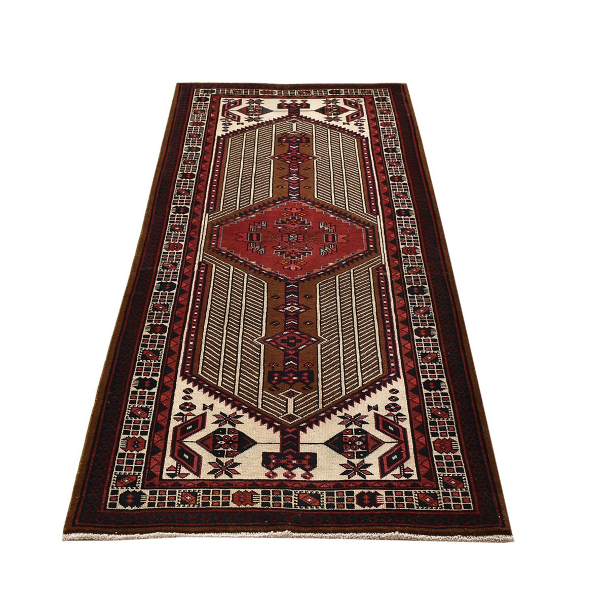 Alfombra de pasillo Alfombra persa - Nómada - 220 x 100 cm - rojo
