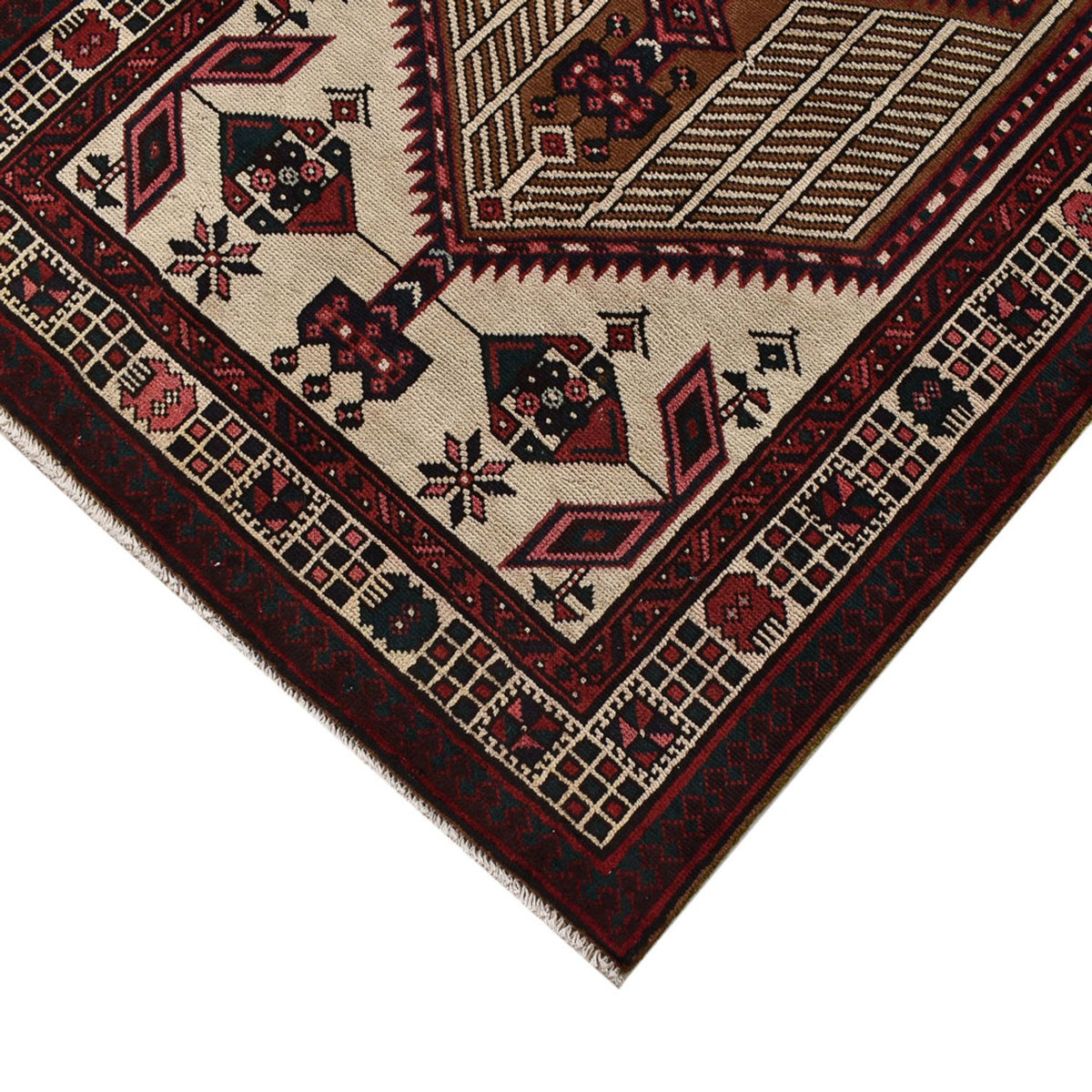 Alfombra de pasillo Alfombra persa - Nómada - 336 x 100 cm - rojo