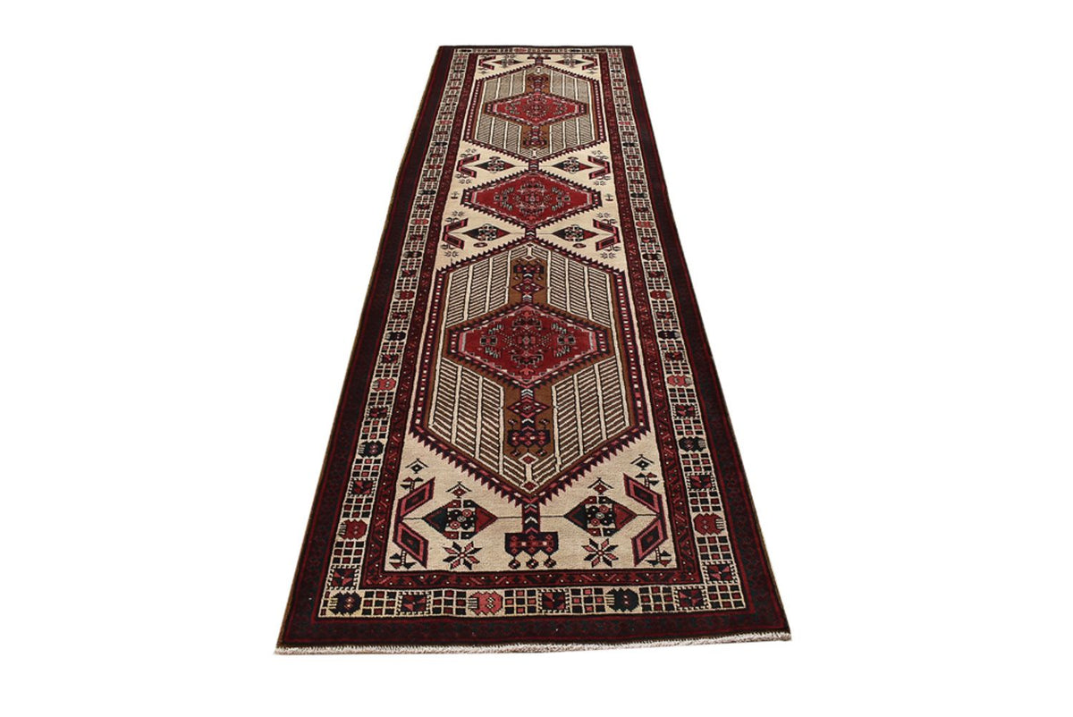 Alfombra de pasillo Alfombra persa - Nómada - 336 x 100 cm - rojo