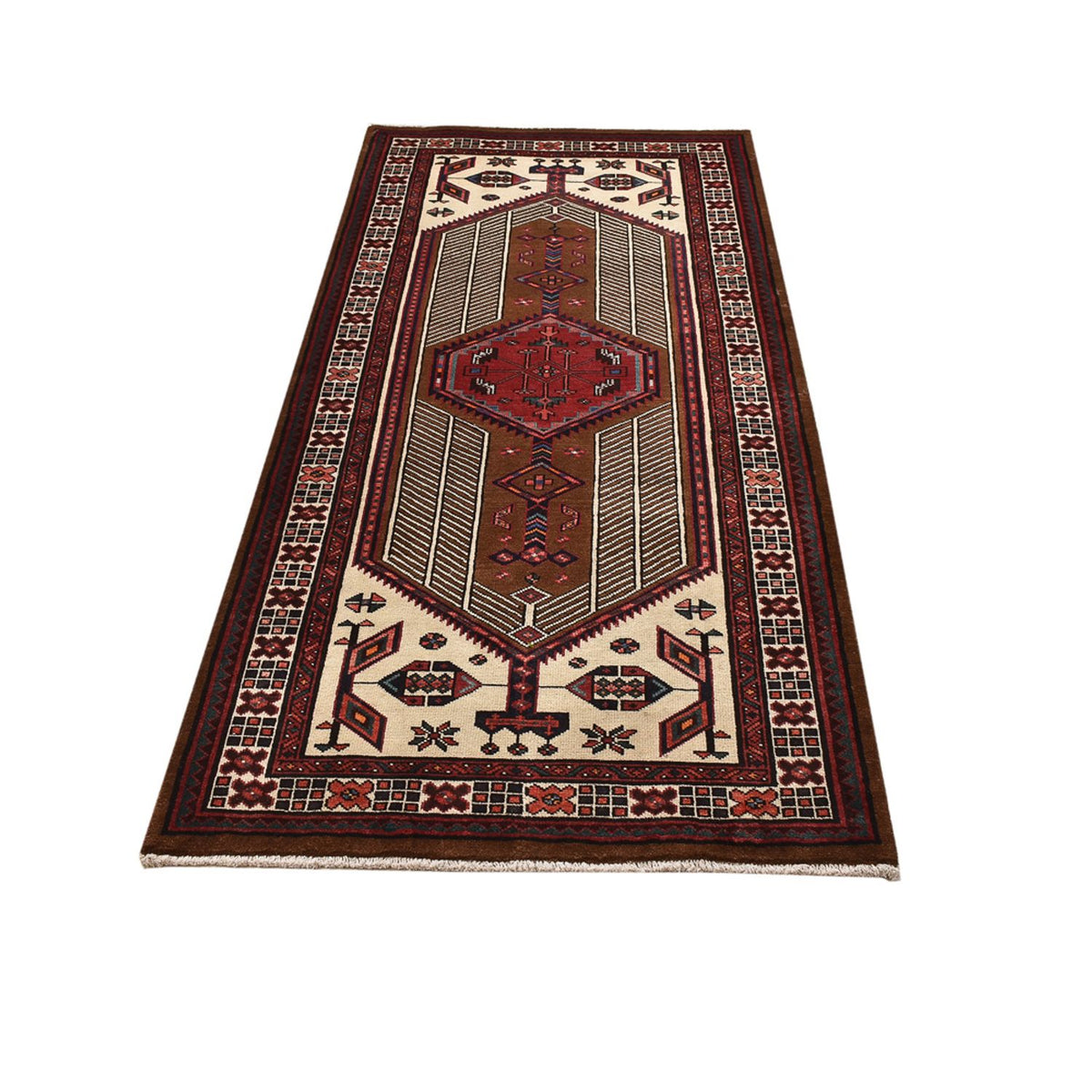 Alfombra de pasillo Alfombra persa - Nómada - 222 x 100 cm - rojo
