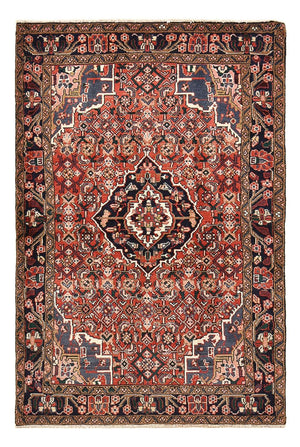 Alfombra persa - Nómada - 156 x 105 cm - rojo oscuro