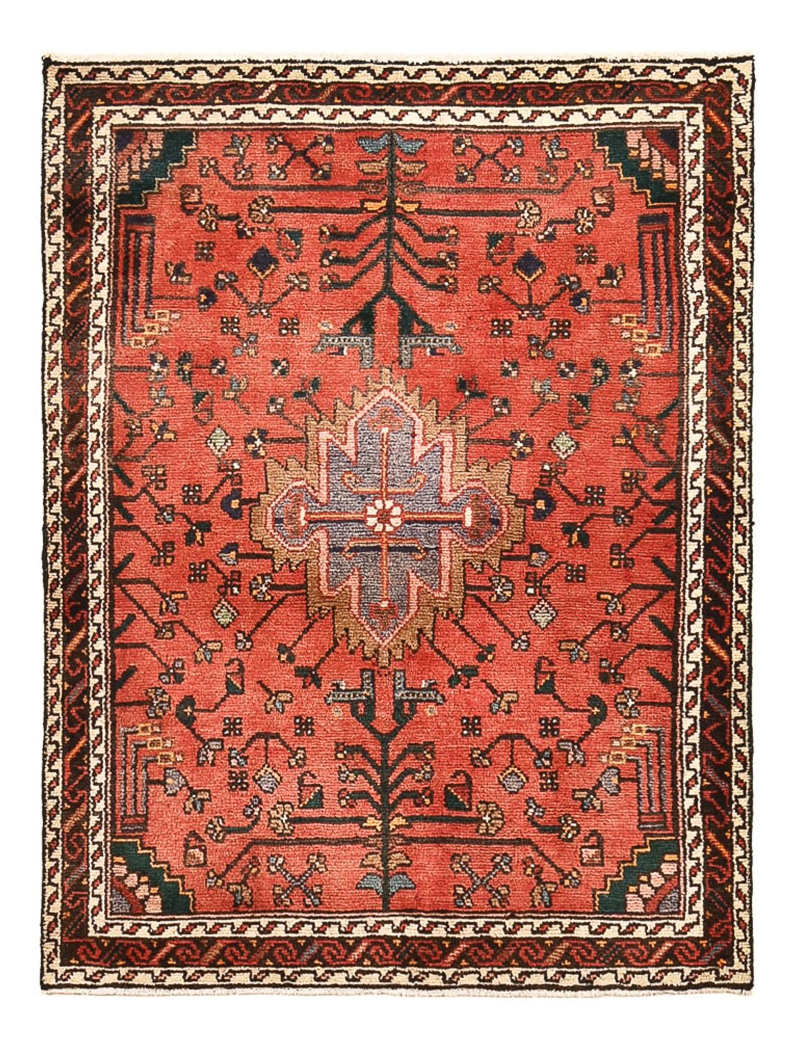 Alfombra persa - Nómada - 130 x 98 cm - rojo