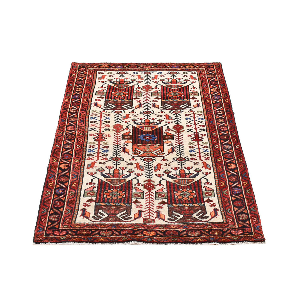 Alfombra persa - Nómada - 130 x 88 cm - rojo