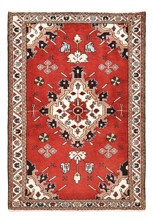 Alfombra persa - Nómada - 133 x 90 cm - rojo