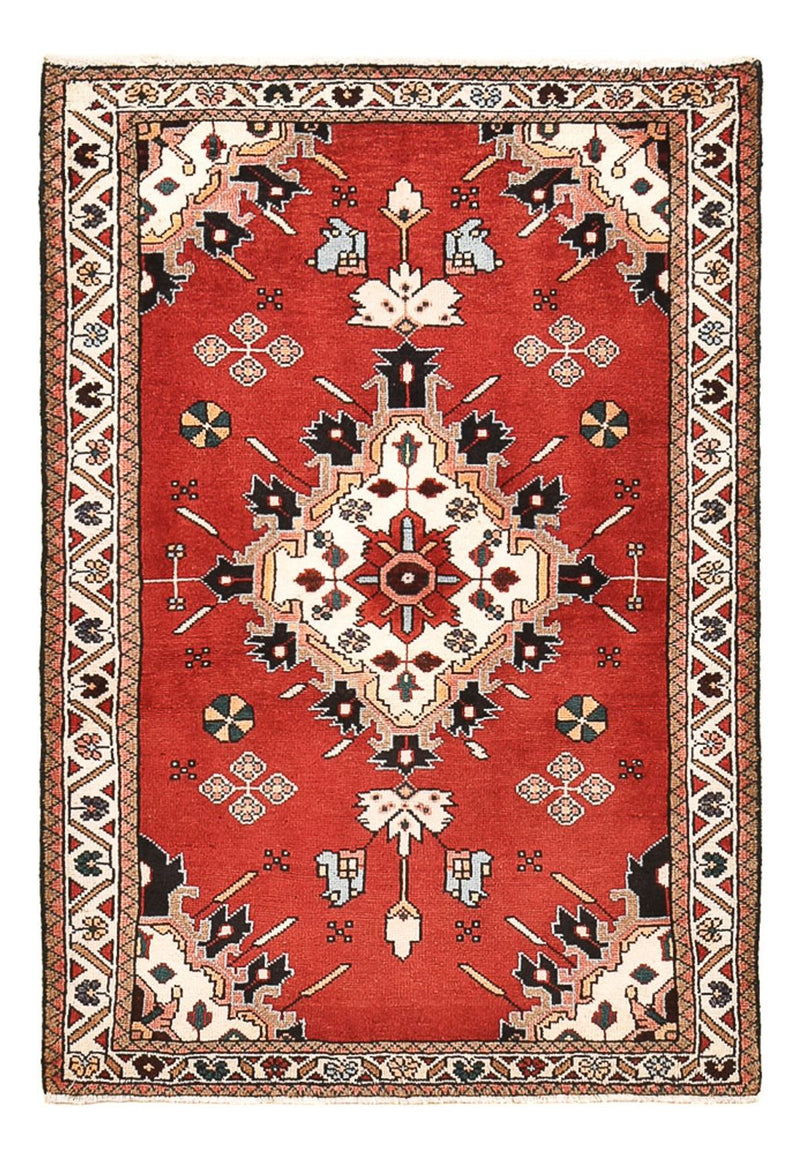Alfombra persa - Nómada - 133 x 90 cm - rojo