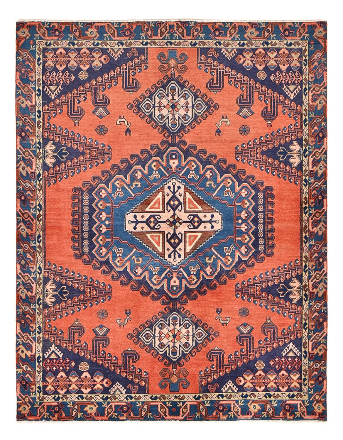 Alfombra persa - Nómada - 208 x 162 cm - multicolor