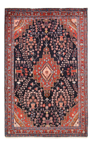 Alfombra persa - Nómada - 208 x 137 cm - azul oscuro