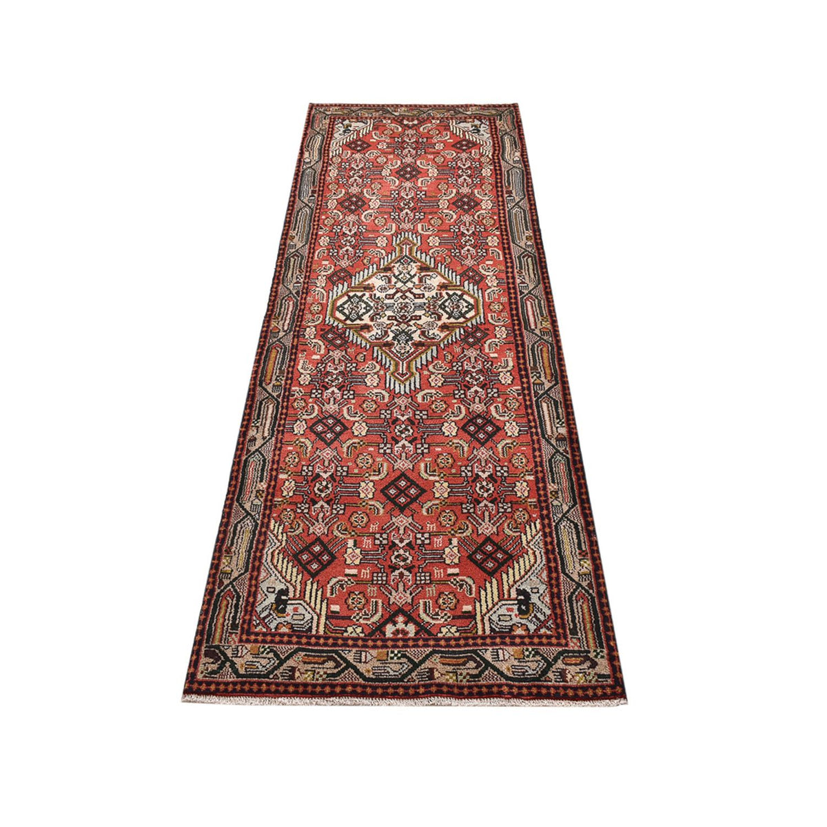 Alfombra de pasillo Alfombra persa - Nómada - 215 x 75 cm - rojo claro