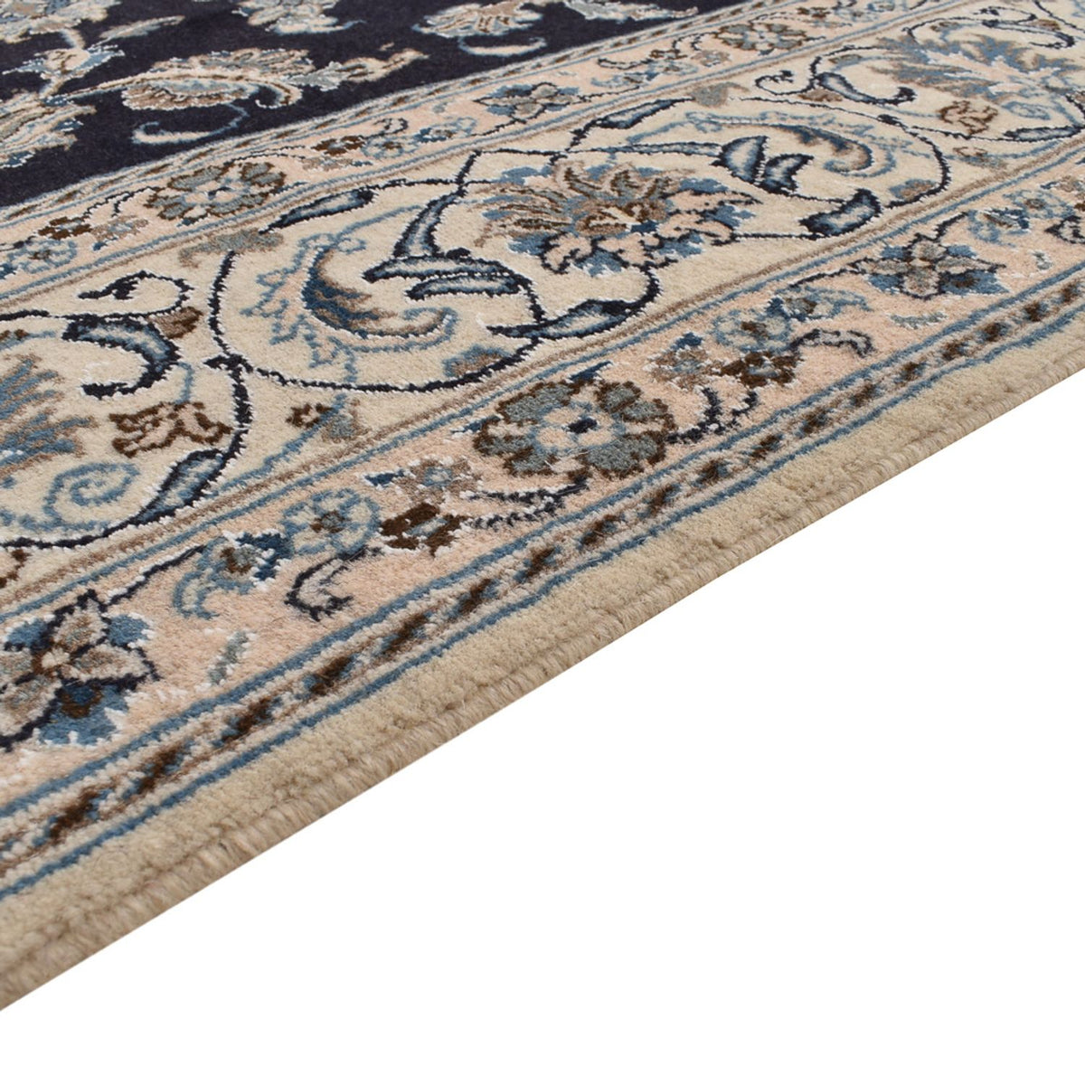Alfombra persa - Nain - 292 x 195 cm - azul oscuro