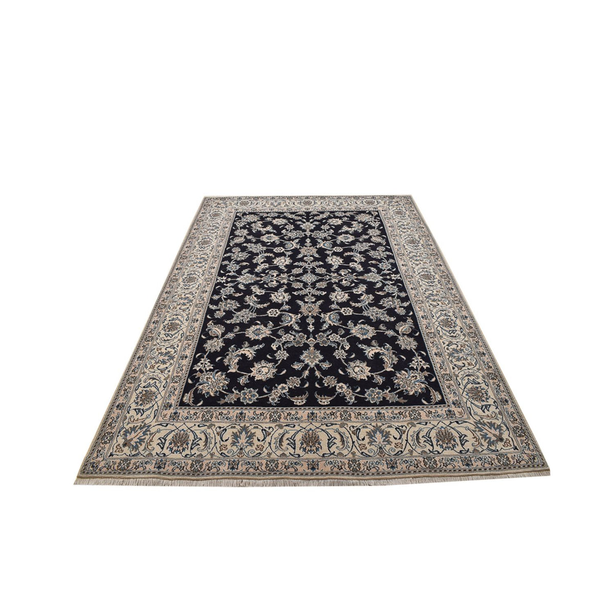 Alfombra persa - Nain - 292 x 195 cm - azul oscuro