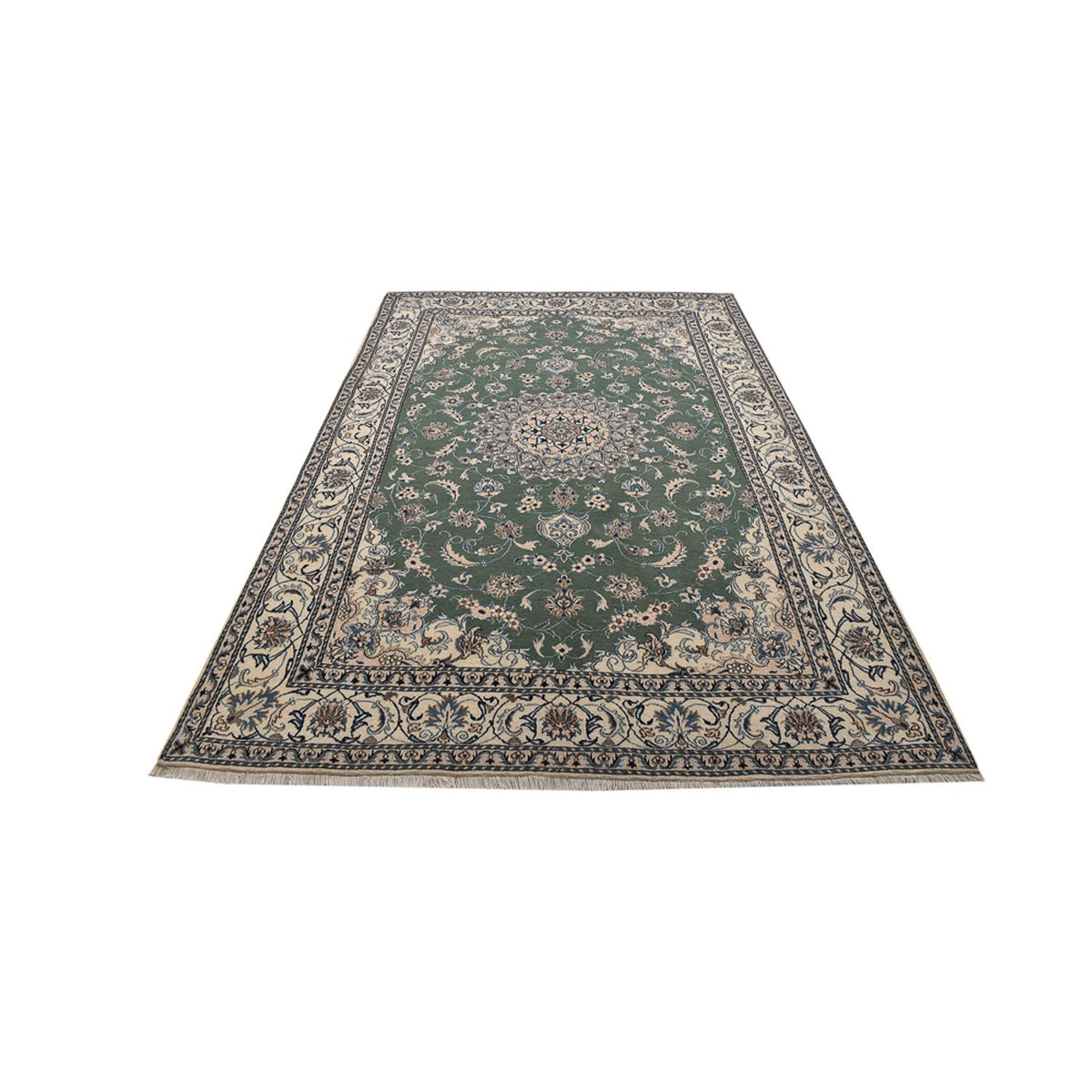 Alfombra persa - Nain - 300 x 197 cm - verde menta