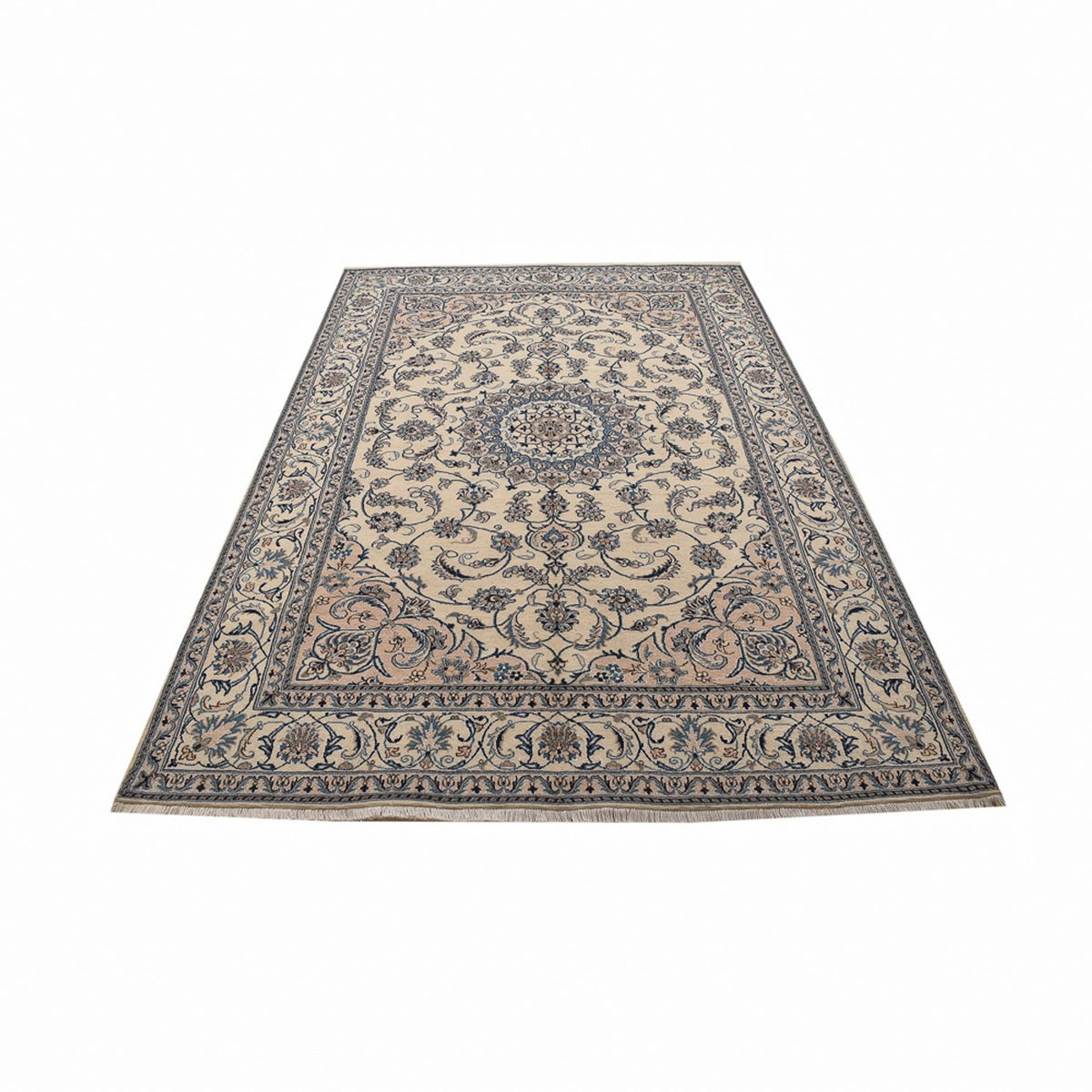 Alfombra persa - Nain - 293 x 198 cm - arena