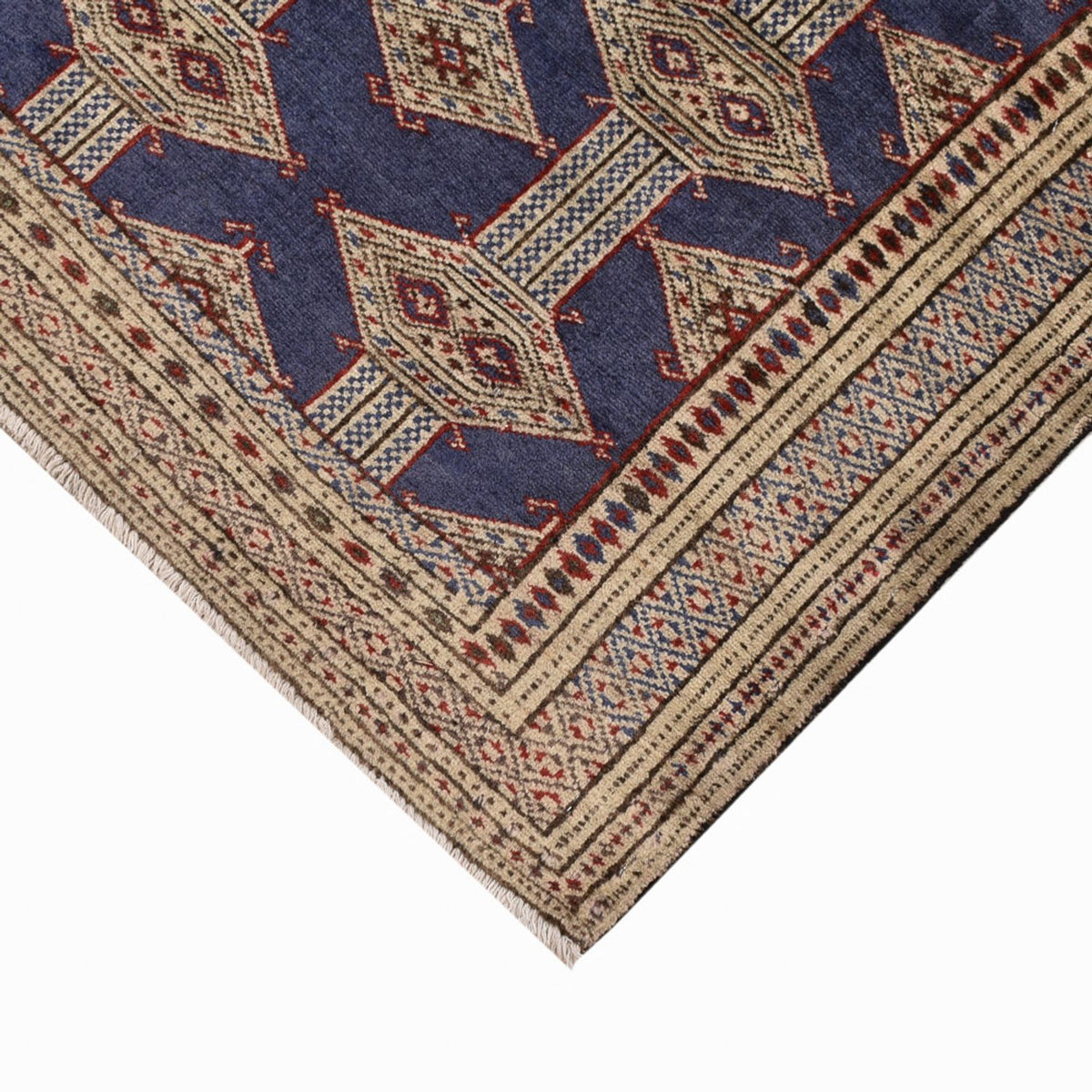 Alfombra Turkaman - 136 x 101 cm - azul oscuro