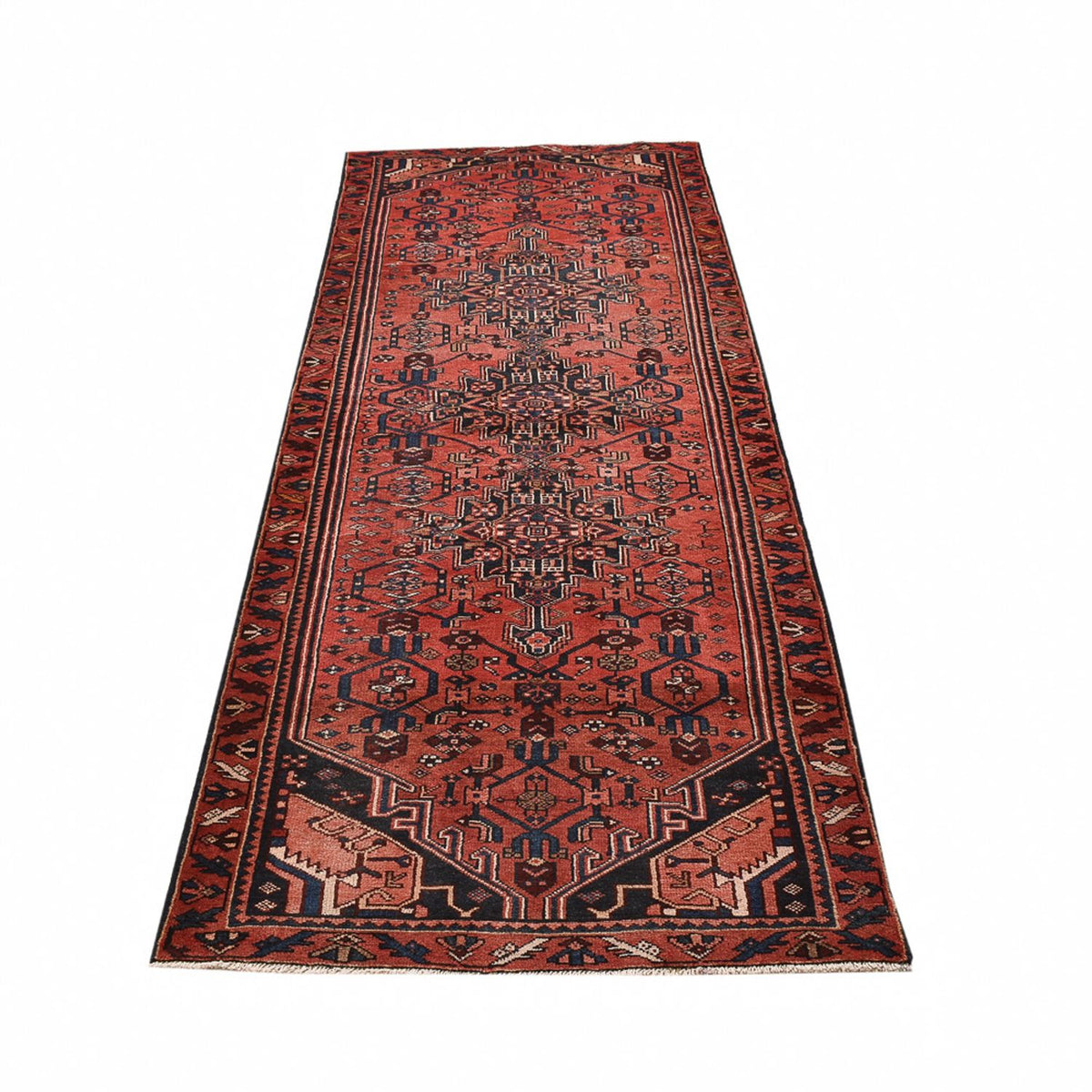 Alfombra de pasillo Alfombra persa - Bidjar - 288 x 104 cm - rojo