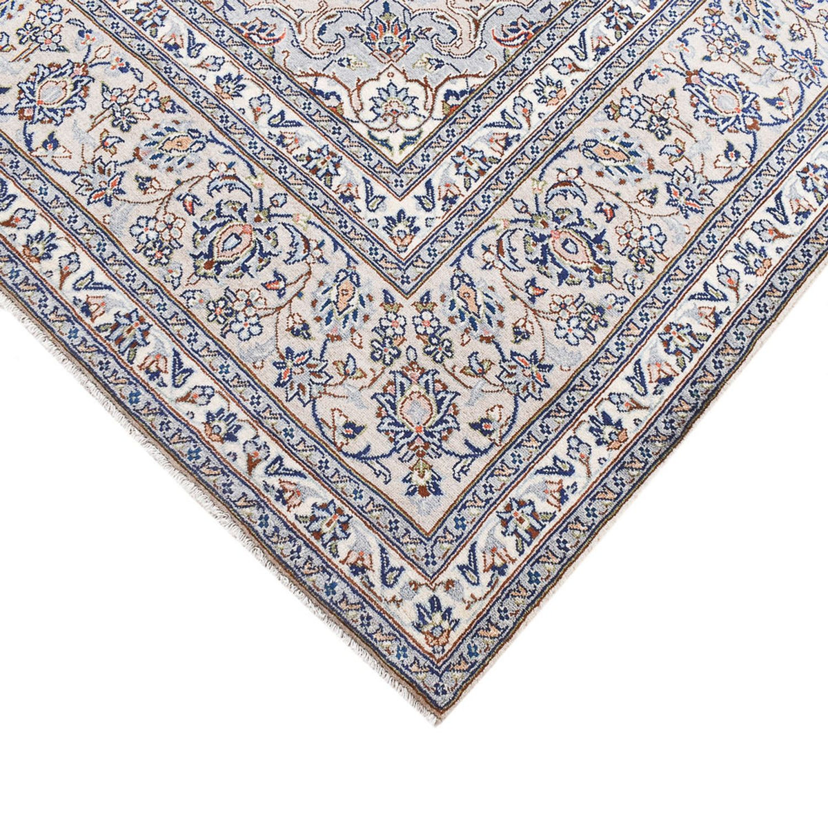 Alfombra persa - Keshan - 350 x 242 cm - gris