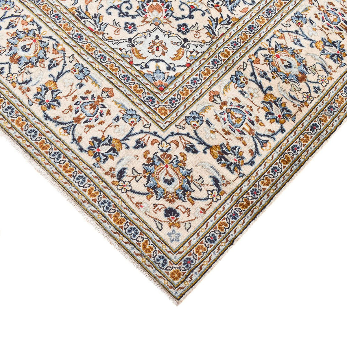 Alfombra persa - Keshan - 299 x 203 cm - beige oscuro