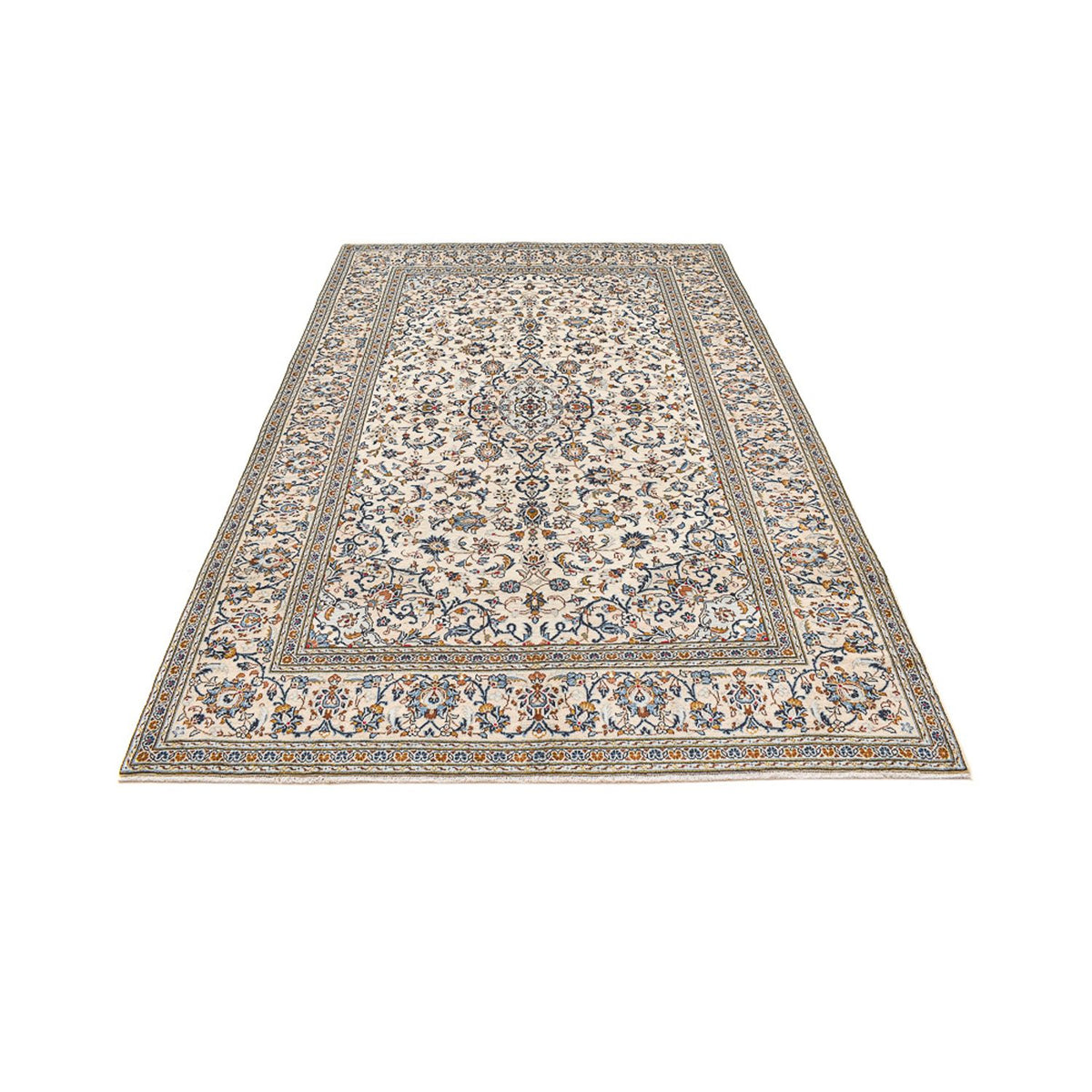 Alfombra persa - Keshan - 299 x 203 cm - beige oscuro