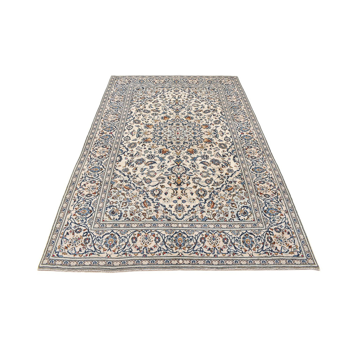 Alfombra persa - Keshan - 300 x 195 cm - beige oscuro