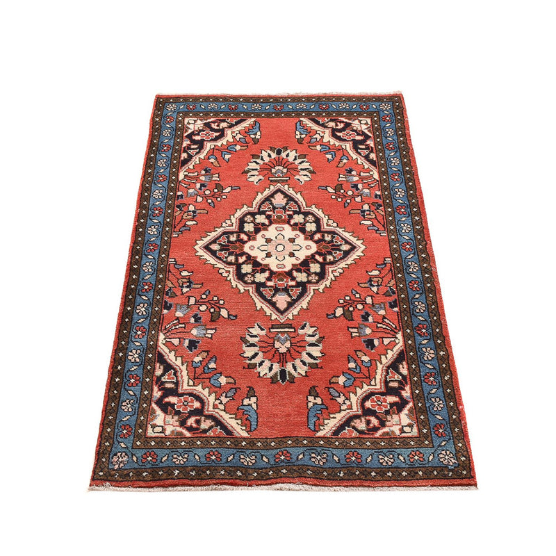 Alfombra persa - Nómada - 129 x 70 cm - rojo claro