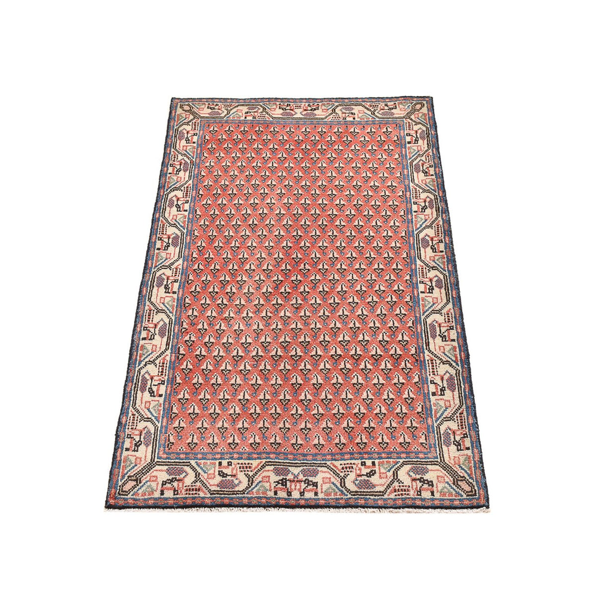 Alfombra persa - Mir - 123 x 62 cm - rojo claro