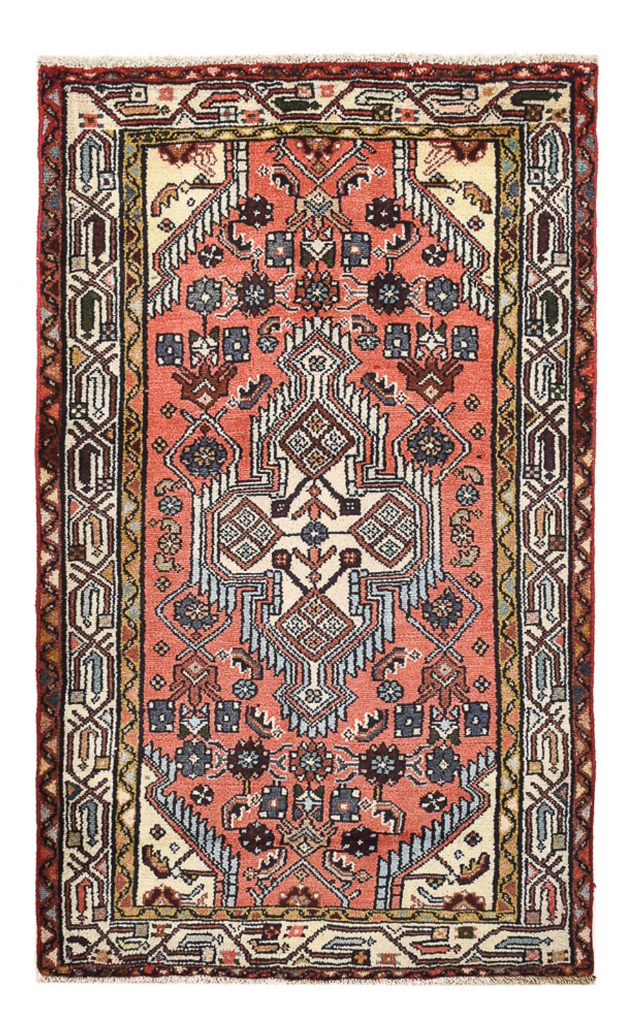 Alfombra persa - Nómada - 123 x 75 cm - rojo claro