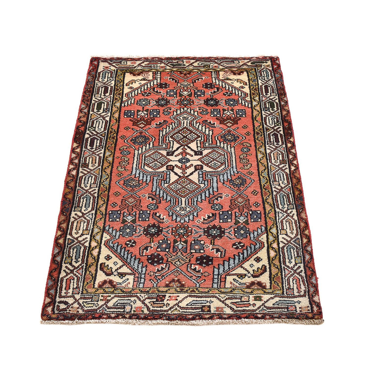 Alfombra persa - Nómada - 123 x 75 cm - rojo claro