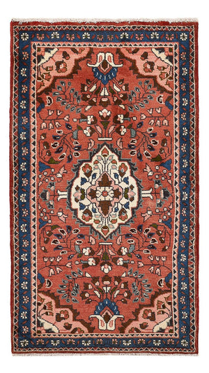 Alfombra persa - Nómada - 124 x 68 cm - rojo