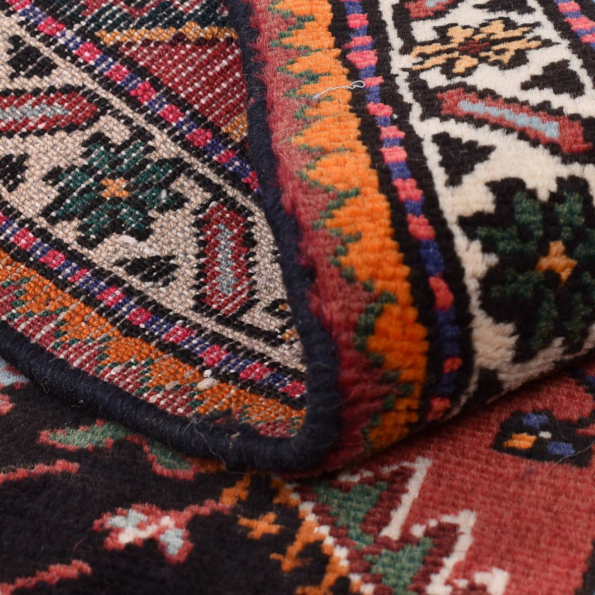 Alfombra persa - Nómada - 132 x 83 cm - multicolor