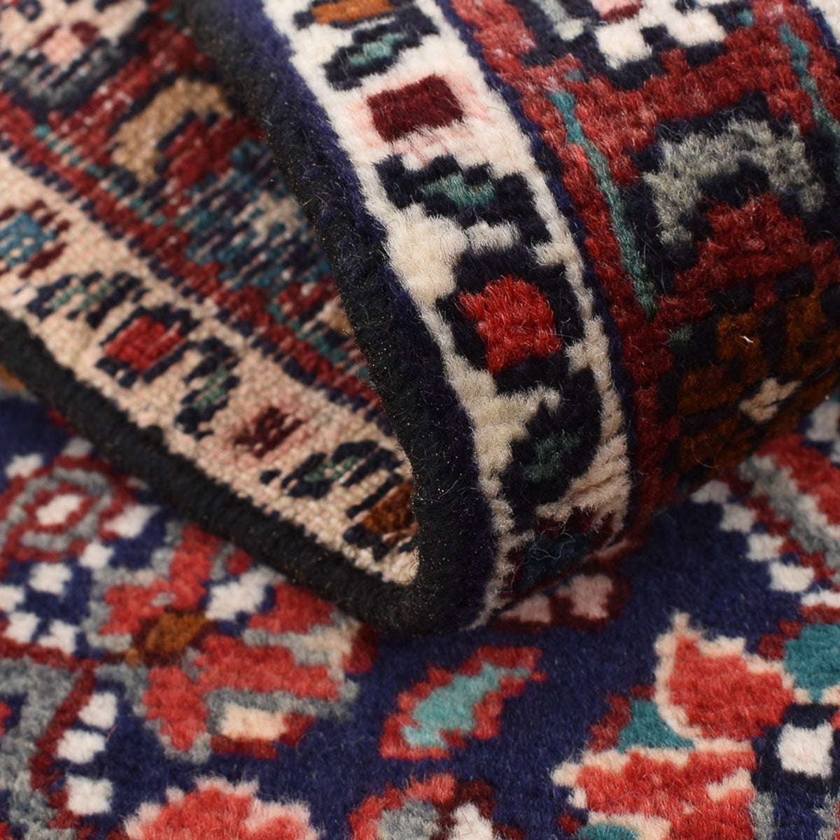 Alfombra persa - Nómada - 90 x 53 cm - rojo oscuro