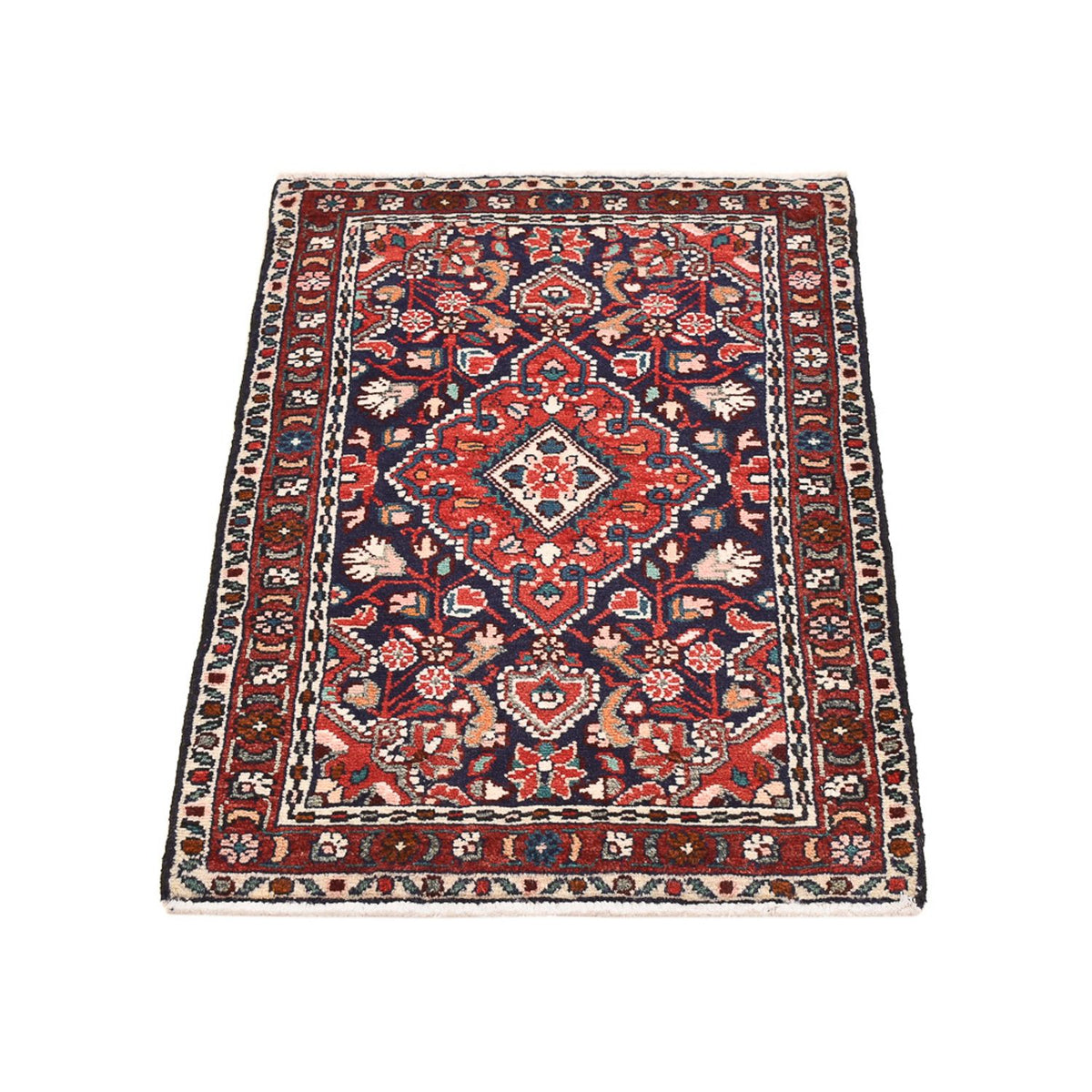 Alfombra persa - Nómada - 90 x 53 cm - rojo oscuro
